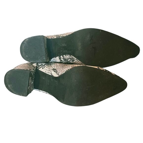 Madden Girl Snake Print Ankle Boots 7.5M Block Heel - Picture 9 of 11